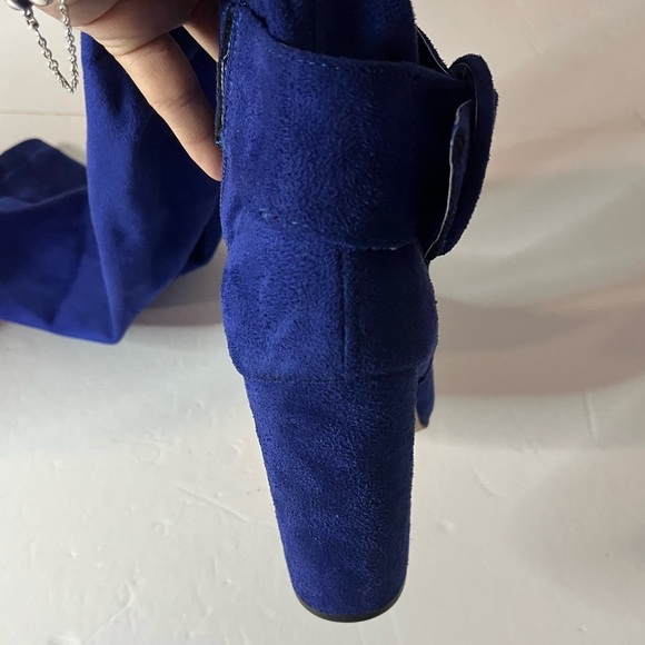 ShoeDazzle Women’s “Darla” Blue Over-the-Knee Heeled Boots Size 8 - Picture 6 of 15